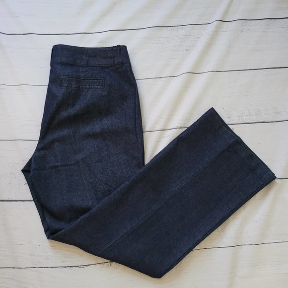 Covington Size 14 Dark Wash Denim Trousers Pockets Casual Straight Leg Classic - Picture 2 of 8